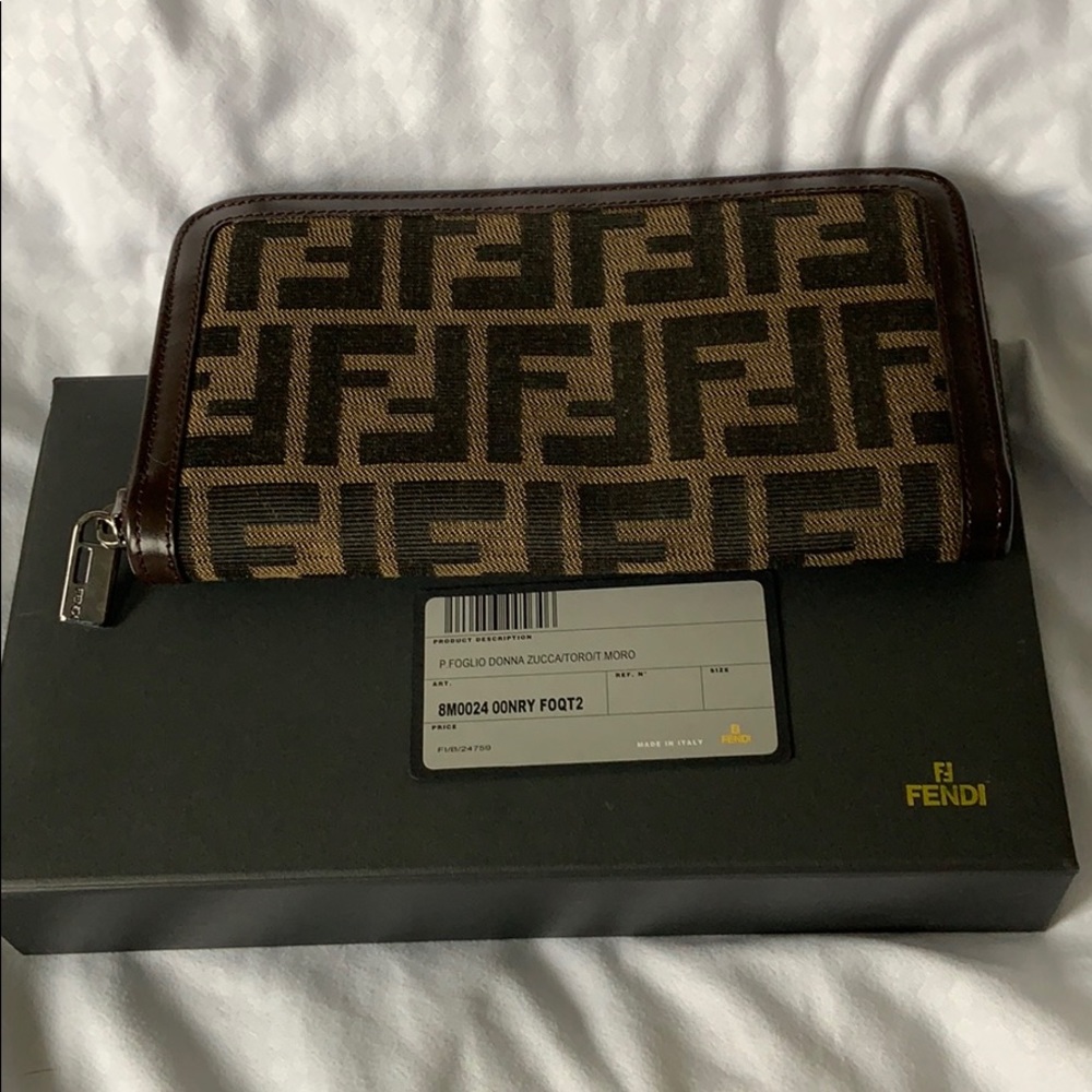Fendi zip around wallet. Authentic